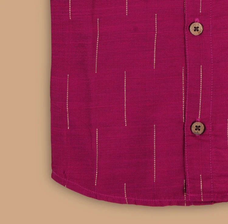 Boys Rani Pink Silk Shirt