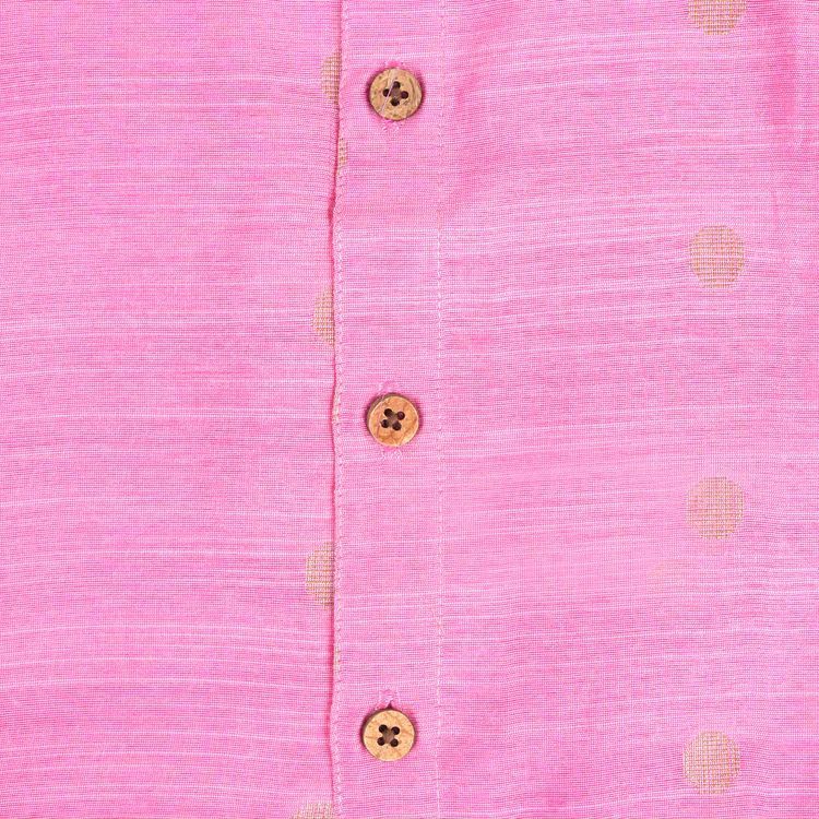 Boys Bright Pink Resham Shirt