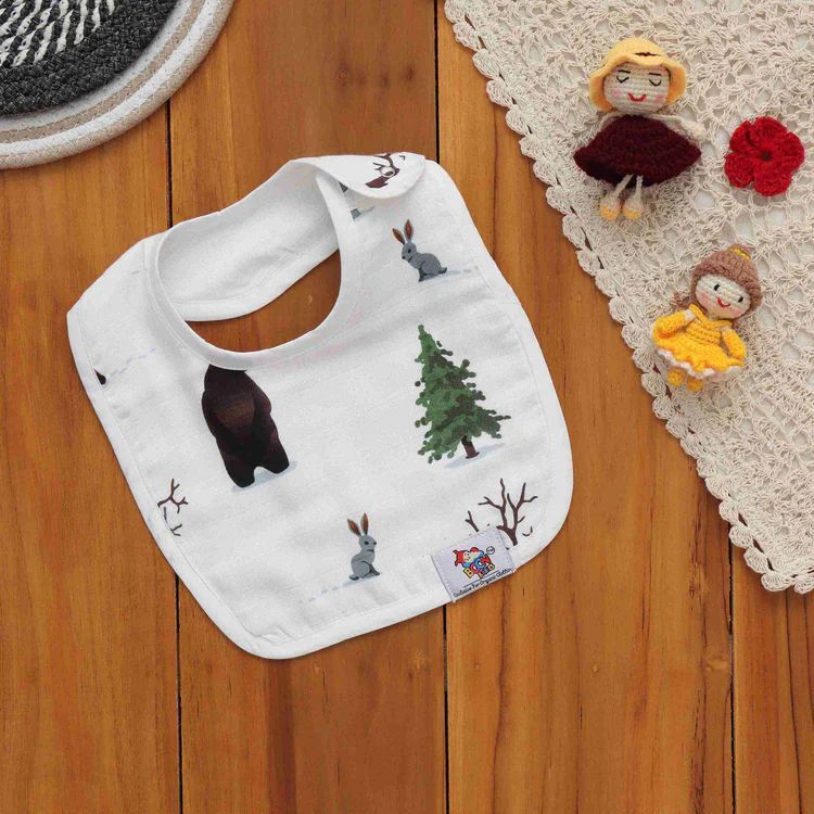 Forest Print Cotton Baby Bib