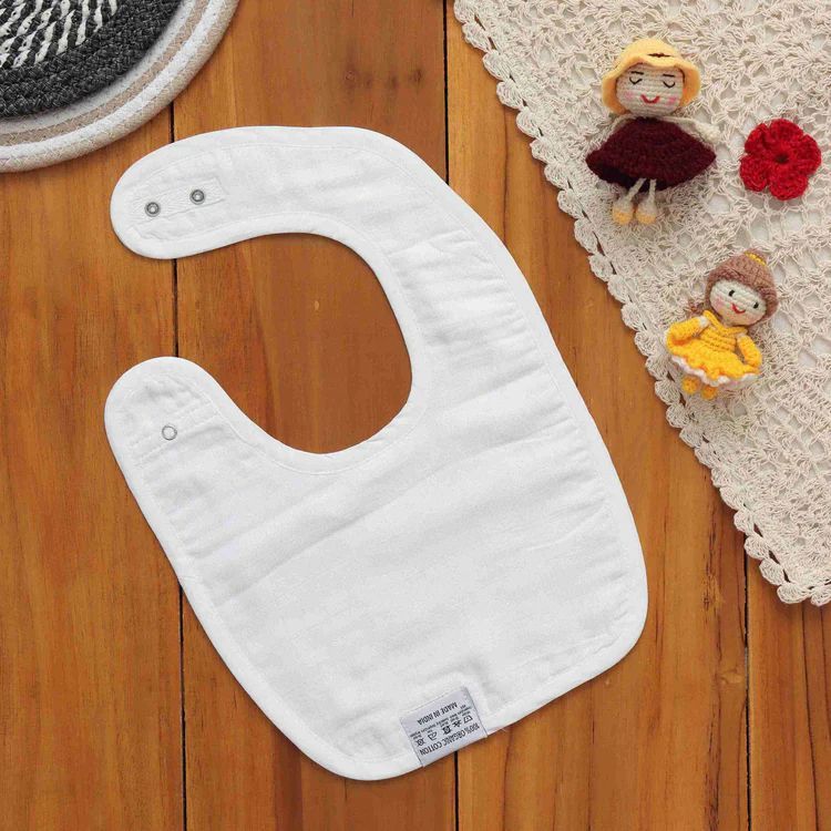 Leaf Print Cotton Baby Bib