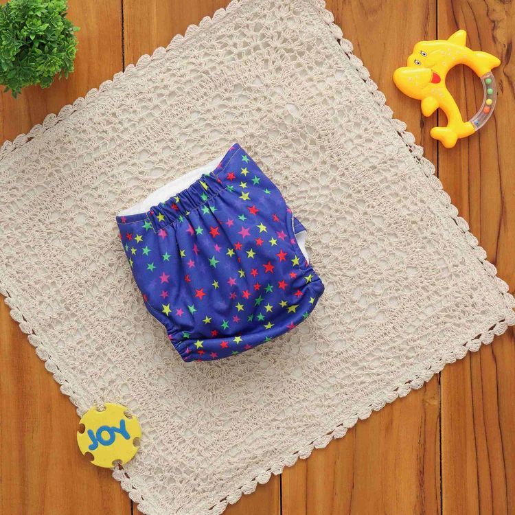 Star Print Adjustable Reusable Cloth Diaper