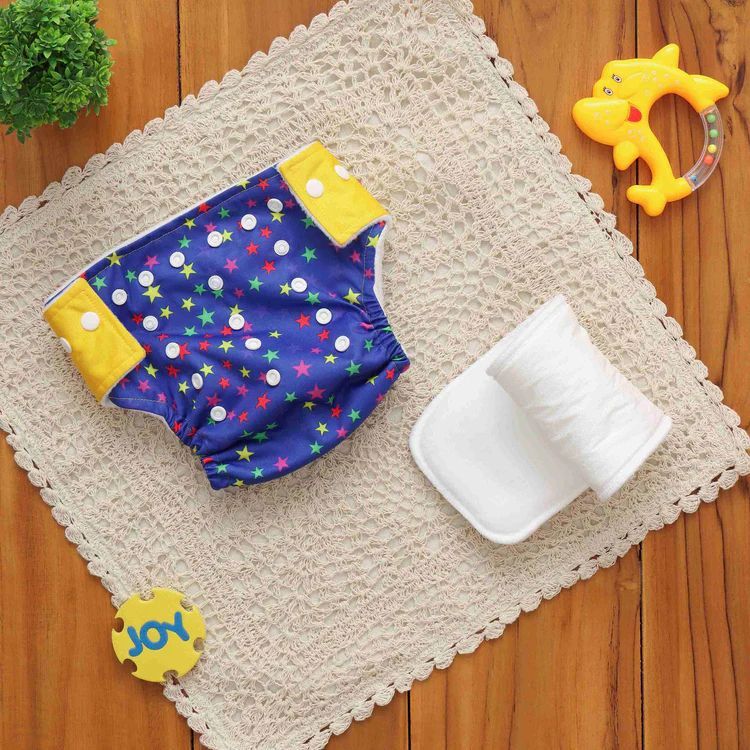 Star Print Adjustable Reusable Cloth Diaper