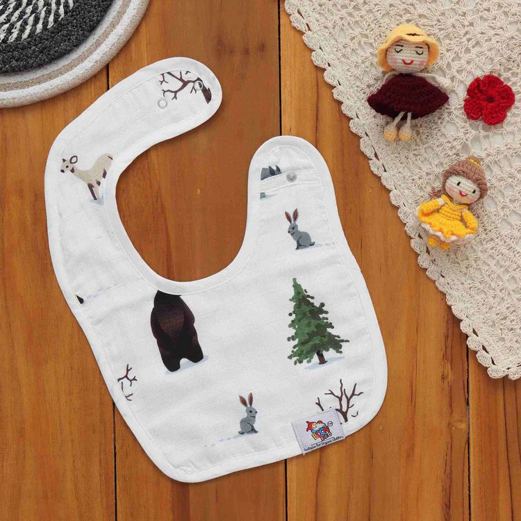 Forest Print Cotton Baby Bib