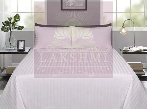 Luxury Cotton White Stripe Bed Sheet
