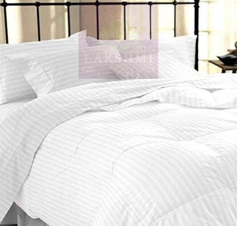 Premium Cotton White Stripe Duvet Cover