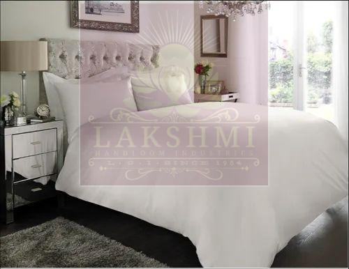 Ultra Luxury Cotton White Plain Bed Sheet
