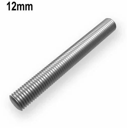 Polished 12 Mm Galvanized Iron Threaded Rod, Color : Silver