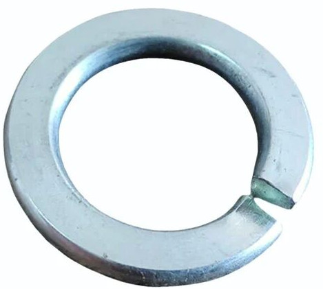 8 Mm Mild Steel Spring Washer, Color : Silver