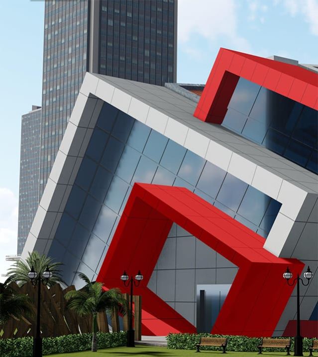 High Gloss Red Aluminium Composite Panel