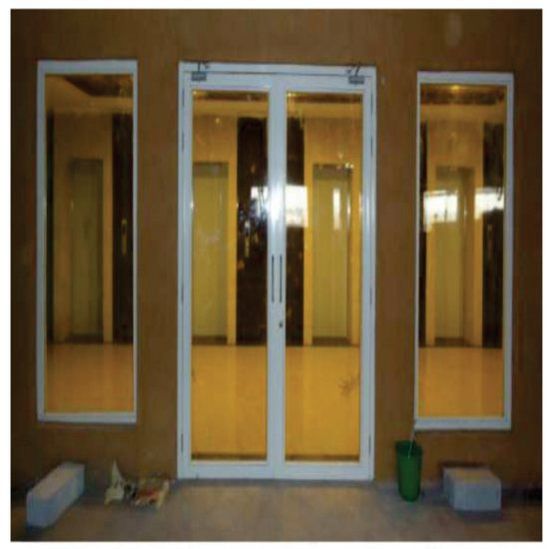 Glazed Metal Fire Door With Partition
