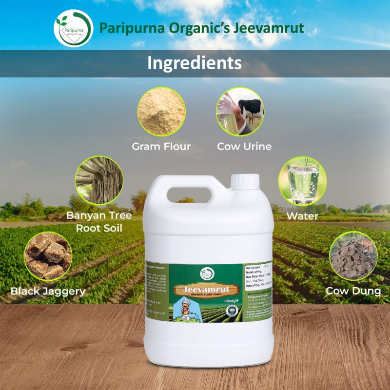 5 Litre Paripurn Jeevamrut Liquid Fertilizer