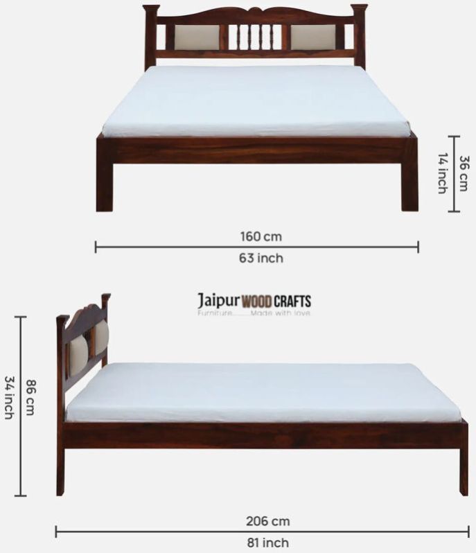 Uttara Sheesham Wood Queen Size Bed