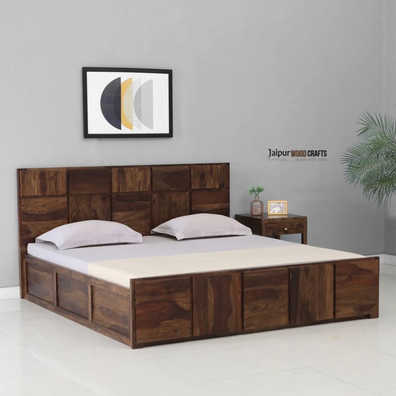 Wood King Size Bed in Provincial Teak Finish