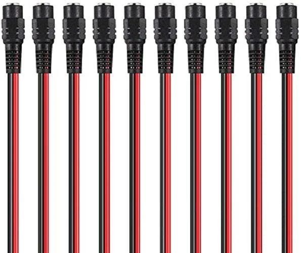 FEDUS 18AWG Female DC Power Extension Cable Wire 12V 2.1mm