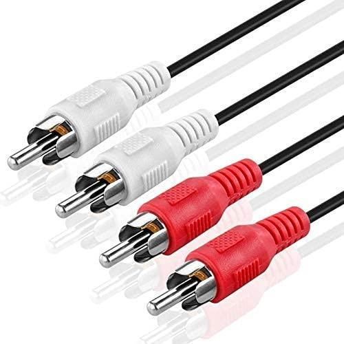 FEDUS 2-RCA Male to 2-RCA Male Dual 2 RCA Cable,