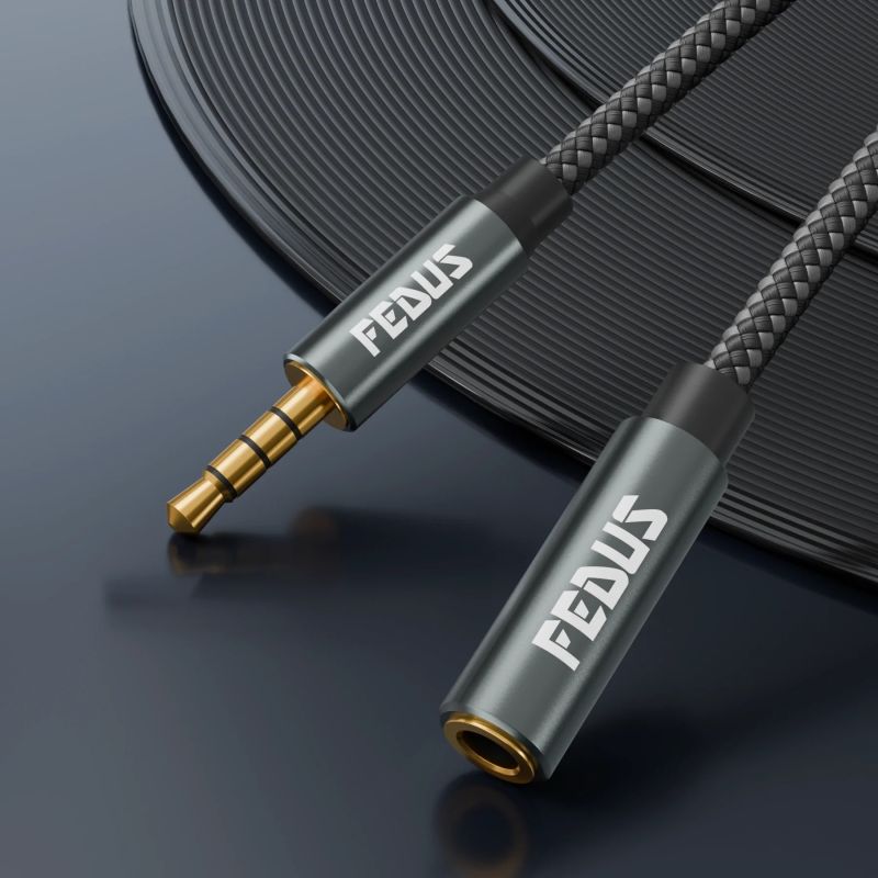 FEDUS 3.5 Mm Male to Female Aux Extension Audio Cable