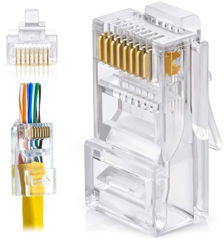 FEDUS RJ45 Cat6 Pass-Through Connector RJ45 Ends