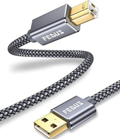 Fedus Nylon Braided Gold Plated USB a to Male to USB Printer Cable