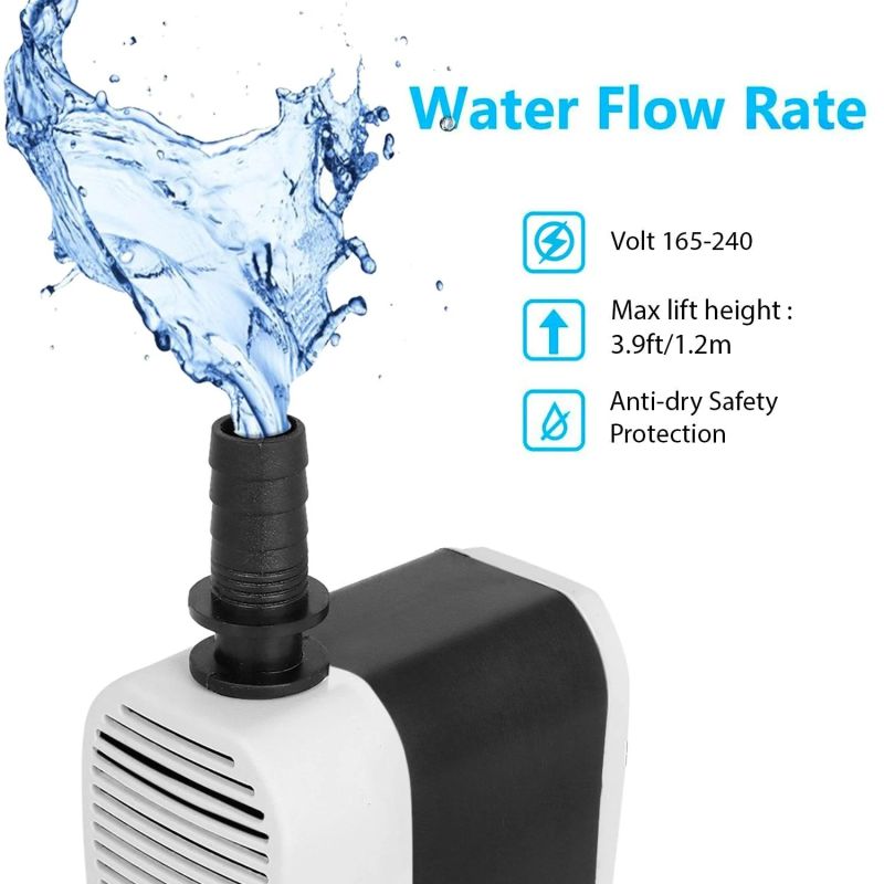 FEDUS 14-Watt Water Lifting Submersible Pump for Aquarium, Fountains