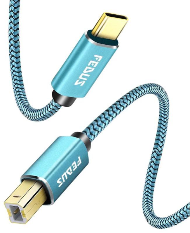 USB Type-C to Printer USB B Male Scanner Cord