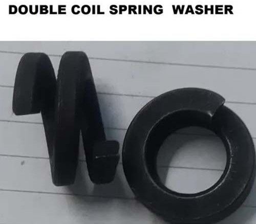 Carbon Steel Metal Coated Double Coil Spring Washer Shape Round