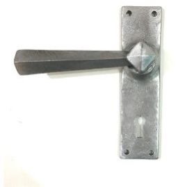 Pewter Straight Lever Lock Handle