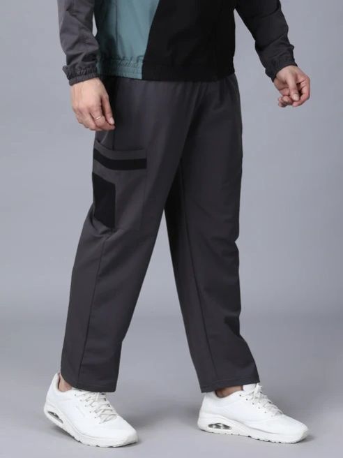 Colour Blocked Nylon Mens Track Pants