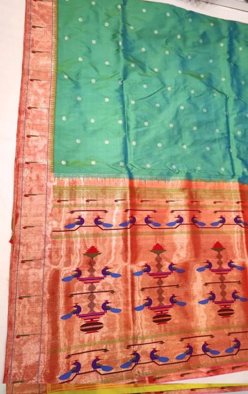 Woven Peacock Single Muniya Paithani Saree – Pratishthani