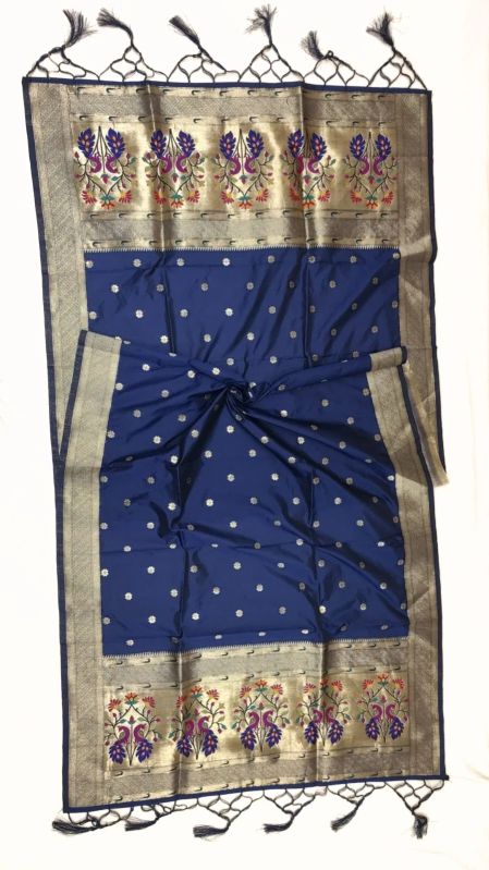 Yeola Paithani Dupatta in Blue