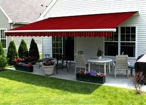 Polyester Red Folding Awning Shed