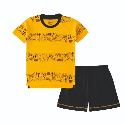 Boys T-Shirt & Shorts Yellow and Black