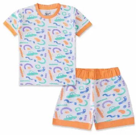 Boys T-Shirt & Shorts Yellow and Multi Color