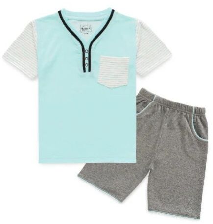 Boys V Neck Half Sleeve T-Shirt & 3/4th Shorts