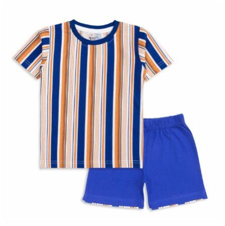 Boys Vertical Stripped Round Neck T-Shirt & Shorts
