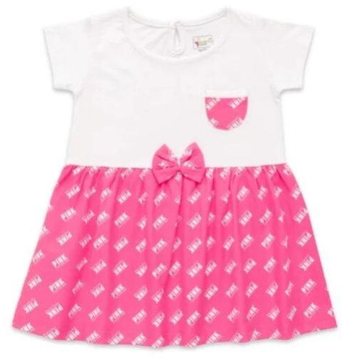 Girls Frock – White and Pink