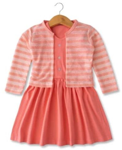 Girls Frock with Fullsleeve Shrug