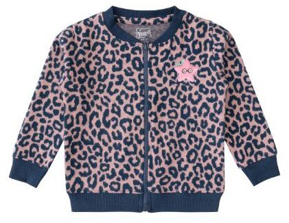 Girls Fullopen Zipper Sweatshirt with Star Patch