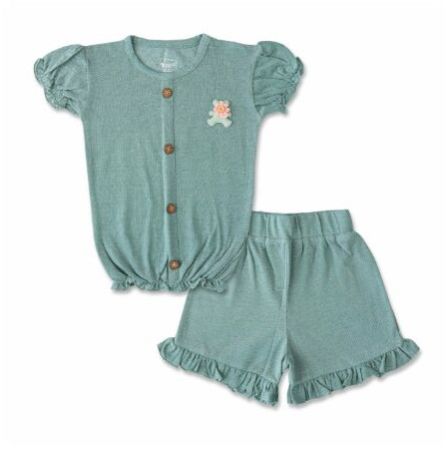 Girls Top & Bottom Green
