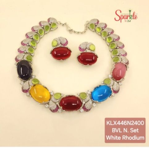 BVL Cz Ladies Necklace Set