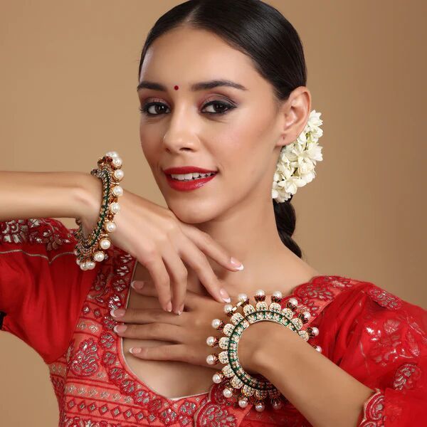 PEARL HANDCRAFTED HEAVY BANGLES (SET OF 2) - 2\'6