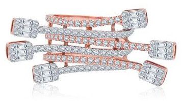 Women Sophisticated Diamond Cocktail Ring