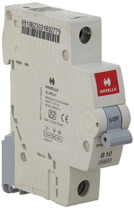B 10 Havells Single Pole MCB Switch
