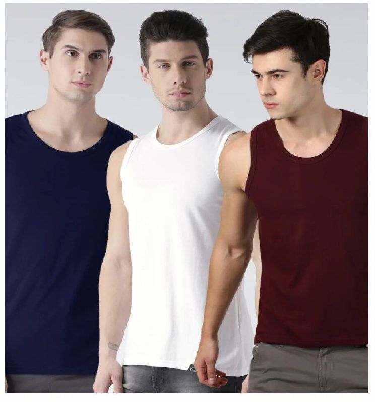 Mens Cotton Sleeveless Gym Vest