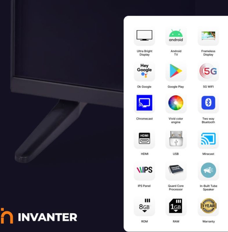 IN43SFLGPBTVR Android Smart LED TV