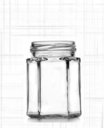 200 Ml Hexa Glass Jar