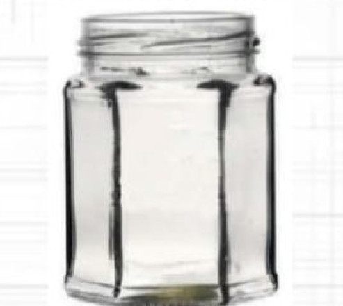 250 Ml Hexa Glass Jar