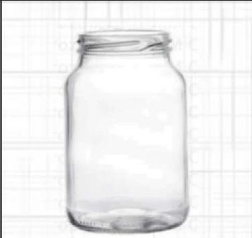 500 Ml Round Glass Jar, Color : Transparent for Spice Storage