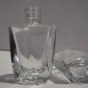 Transparent 10 Ml Glass Nail Polish Bottle