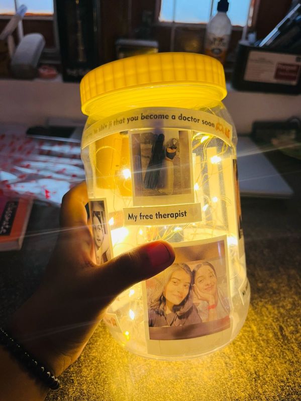 Customized Photo LED Light Glass Jar