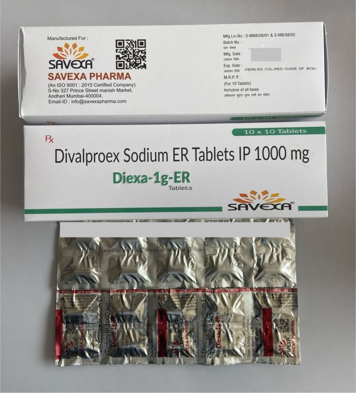 DIEXA 1G ER (Divalproex Sodium 1000mg)